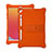 Funda Bumper Silicona y Plastico Mate Carcasa con Soporte H01 para Apple iPad 10.2 (2021) Naranja