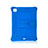 Funda Bumper Silicona y Plastico Mate Carcasa con Soporte H01 para Apple iPad Pro 11 (2020) Azul