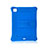 Funda Bumper Silicona y Plastico Mate Carcasa con Soporte H01 para Apple iPad Pro 11 (2021) Azul