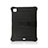 Funda Bumper Silicona y Plastico Mate Carcasa con Soporte H01 para Apple iPad Pro 11 (2021) Negro