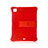 Funda Bumper Silicona y Plastico Mate Carcasa con Soporte H01 para Apple iPad Pro 11 (2022) Rojo