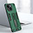 Funda Bumper Silicona y Plastico Mate Carcasa con Soporte H02X para Apple iPhone 15 Verde