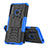 Funda Bumper Silicona y Plastico Mate Carcasa con Soporte J01X para Samsung Galaxy A70E Azul
