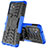 Funda Bumper Silicona y Plastico Mate Carcasa con Soporte J01X para Samsung Galaxy S23 FE 5G Azul