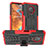 Funda Bumper Silicona y Plastico Mate Carcasa con Soporte JX1 para Nokia G300 5G Rojo