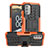 Funda Bumper Silicona y Plastico Mate Carcasa con Soporte JX1 para Nokia G400 5G Naranja