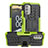 Funda Bumper Silicona y Plastico Mate Carcasa con Soporte JX1 para Nokia G400 5G Verde
