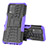 Funda Bumper Silicona y Plastico Mate Carcasa con Soporte JX1 para Realme Narzo 30 5G Morado