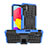 Funda Bumper Silicona y Plastico Mate Carcasa con Soporte JX1 para Samsung Galaxy M13 5G Azul