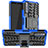 Funda Bumper Silicona y Plastico Mate Carcasa con Soporte JX1 para Sony Xperia 10 III SOG04 Azul