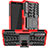 Funda Bumper Silicona y Plastico Mate Carcasa con Soporte JX1 para Sony Xperia 10 III SOG04 Rojo