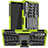 Funda Bumper Silicona y Plastico Mate Carcasa con Soporte JX1 para Sony Xperia 10 III SOG04 Verde