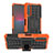 Funda Bumper Silicona y Plastico Mate Carcasa con Soporte JX1 para Sony Xperia 10 IV SOG07 Naranja