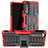 Funda Bumper Silicona y Plastico Mate Carcasa con Soporte JX1 para Sony Xperia 5 III SO-53B Rojo