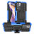 Funda Bumper Silicona y Plastico Mate Carcasa con Soporte JX1 para Xiaomi Mi 11i 5G (2022) Azul