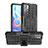 Funda Bumper Silicona y Plastico Mate Carcasa con Soporte JX1 para Xiaomi Poco M4 Pro 5G Negro