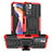 Funda Bumper Silicona y Plastico Mate Carcasa con Soporte JX1 para Xiaomi Poco X4 NFC Rojo