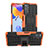 Funda Bumper Silicona y Plastico Mate Carcasa con Soporte JX1 para Xiaomi Redmi Note 11 Pro 4G Naranja