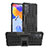 Funda Bumper Silicona y Plastico Mate Carcasa con Soporte JX1 para Xiaomi Redmi Note 11 Pro 4G Negro