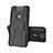 Funda Bumper Silicona y Plastico Mate Carcasa con Soporte JX2 para Asus Zenfone 6 ZS630KL Negro