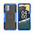 Funda Bumper Silicona y Plastico Mate Carcasa con Soporte JX2 para Nokia G400 5G Azul