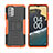 Funda Bumper Silicona y Plastico Mate Carcasa con Soporte JX2 para Nokia G400 5G Naranja