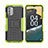 Funda Bumper Silicona y Plastico Mate Carcasa con Soporte JX2 para Nokia G400 5G Verde
