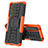 Funda Bumper Silicona y Plastico Mate Carcasa con Soporte JX2 para Sony Xperia 1 IV SO-51C Naranja