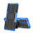 Funda Bumper Silicona y Plastico Mate Carcasa con Soporte JX2 para Sony Xperia 5 IV Azul