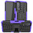 Funda Bumper Silicona y Plastico Mate Carcasa con Soporte JX2 para Vivo iQOO Z3 5G Morado