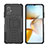 Funda Bumper Silicona y Plastico Mate Carcasa con Soporte JX2 para Xiaomi Poco M4 5G Negro