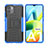 Funda Bumper Silicona y Plastico Mate Carcasa con Soporte JX2 para Xiaomi Redmi A2 Plus Azul