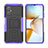 Funda Bumper Silicona y Plastico Mate Carcasa con Soporte JX2 para Xiaomi Redmi Note 11R 5G Morado