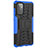 Funda Bumper Silicona y Plastico Mate Carcasa con Soporte JX3 para Samsung Galaxy A72 4G Azul
