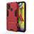 Funda Bumper Silicona y Plastico Mate Carcasa con Soporte KC2 para Samsung Galaxy M31 Prime Edition Rojo