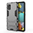 Funda Bumper Silicona y Plastico Mate Carcasa con Soporte KC2 para Samsung Galaxy M40S Gris