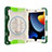 Funda Bumper Silicona y Plastico Mate Carcasa con Soporte L03 para Apple iPad 10.2 (2020) Verde