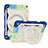 Funda Bumper Silicona y Plastico Mate Carcasa con Soporte L03 para Apple iPad Mini 4 Azul Cielo