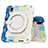 Funda Bumper Silicona y Plastico Mate Carcasa con Soporte L03 para Apple iPad Mini 6 Azul Cielo