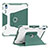 Funda Bumper Silicona y Plastico Mate Carcasa con Soporte L04 para Apple iPad 10.9 (2022) Verde