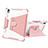 Funda Bumper Silicona y Plastico Mate Carcasa con Soporte L05 para Apple iPad 10.9 (2022) Rosa