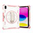 Funda Bumper Silicona y Plastico Mate Carcasa con Soporte L06 para Apple iPad 10.9 (2022) Oro Rosa