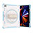 Funda Bumper Silicona y Plastico Mate Carcasa con Soporte L07 para Apple iPad Pro 12.9 (2022) Azul