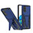 Funda Bumper Silicona y Plastico Mate Carcasa con Soporte MQ1 para Samsung Galaxy S20 Plus Azul