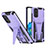 Funda Bumper Silicona y Plastico Mate Carcasa con Soporte MQ1 para Samsung Galaxy S20 Plus Morado