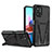 Funda Bumper Silicona y Plastico Mate Carcasa con Soporte MQ1 para Xiaomi Poco M5S Negro