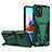 Funda Bumper Silicona y Plastico Mate Carcasa con Soporte MQ1 para Xiaomi Redmi Note 10S 4G Verde