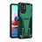 Funda Bumper Silicona y Plastico Mate Carcasa con Soporte MQ2 para Xiaomi Poco M5S Verde