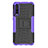 Funda Bumper Silicona y Plastico Mate Carcasa con Soporte P02 para Huawei P20 Pro Morado