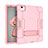 Funda Bumper Silicona y Plastico Mate Carcasa con Soporte para Apple iPad Air 5 10.9 (2022) Rosa